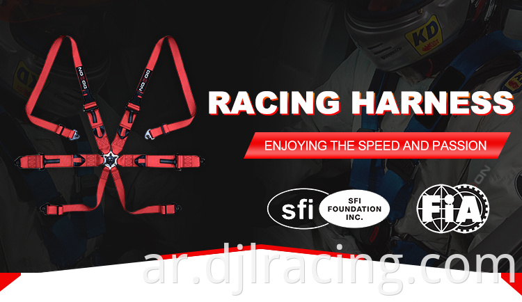 واقي سيارة سباق 3 "6 نقاط FIA8853-2016 حزام الأمان Camlock سلامة الكامل تسخير الجسم